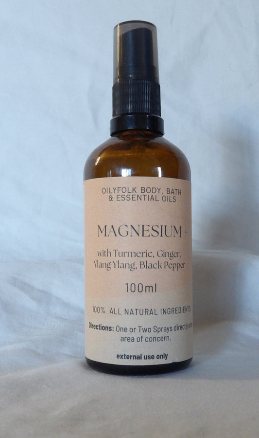 Magnesium Spray Turmeric, Ginger, Black Pepper and Ylang Ylang 100ml